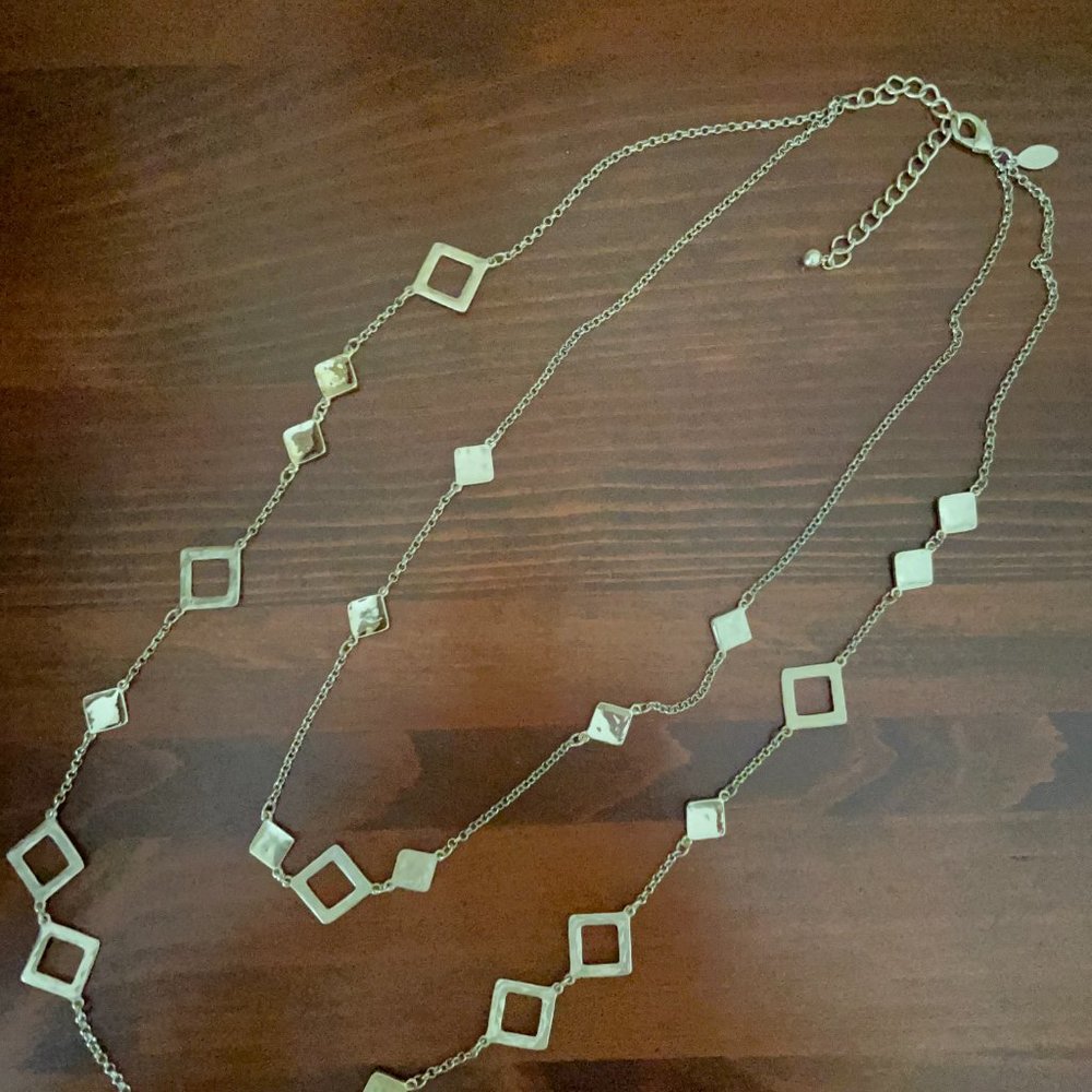Chico's Geometric Goldtone Necklace.